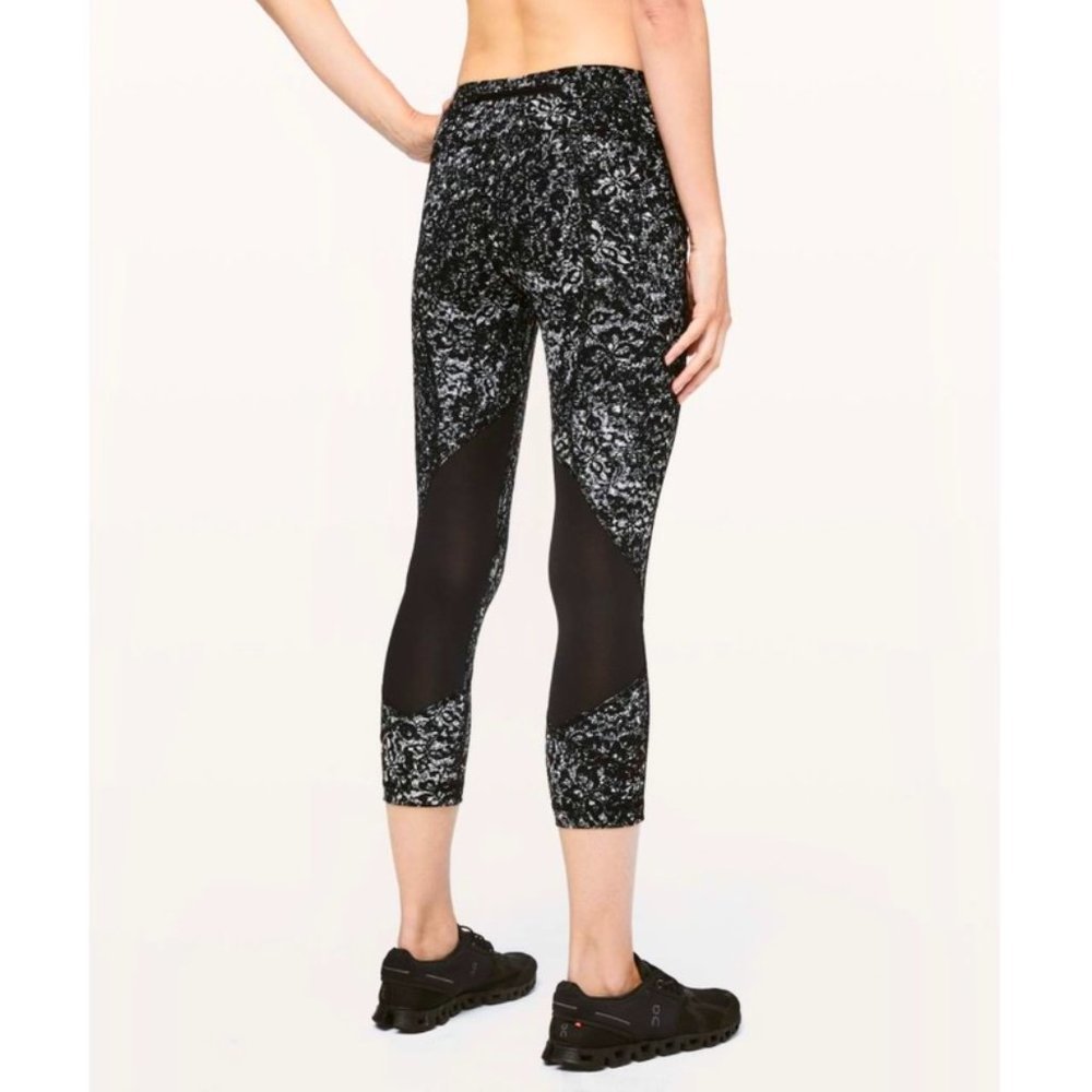 NEW | Lululemon Pace Rival Crop *22" Achromatize Ice Grey Black 6 - Picture 2 of 15